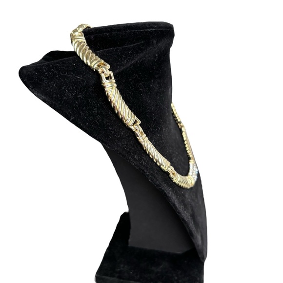 Vintage necklace with rhinestones. In excellent used condition. Neckbone length - Picture 4 of 5